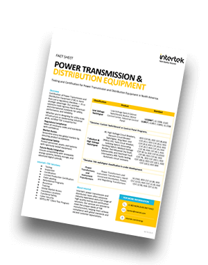 Power Transmission & Distribution Equipment Testing & Certification